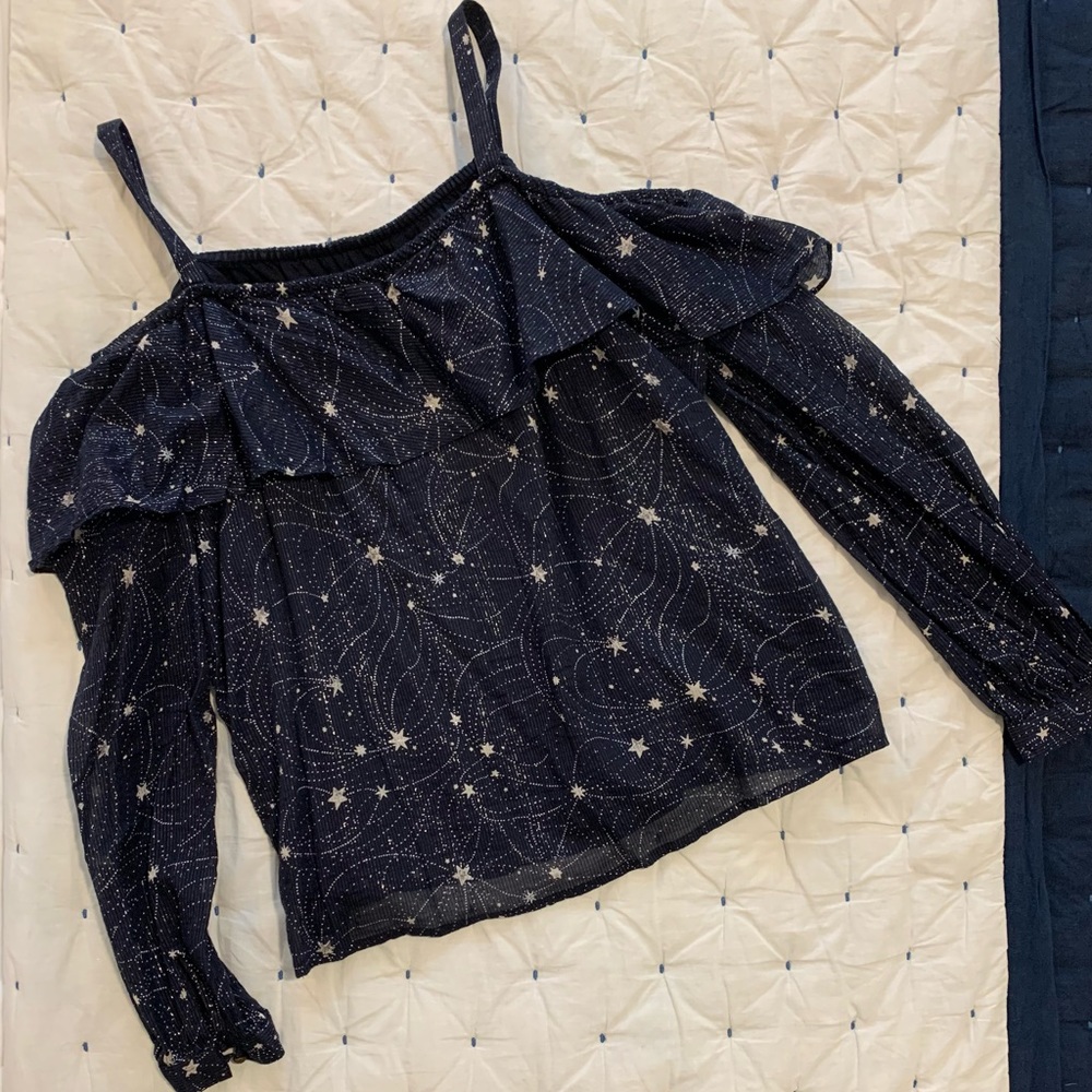 Anthropologie Floret Star Shimmer Blouse